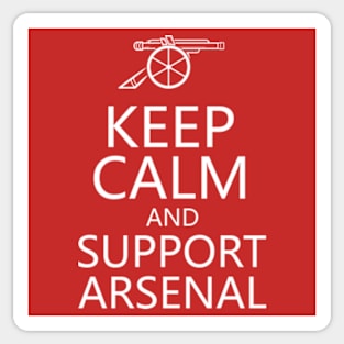 Keep calm and support Arsenal Sticker